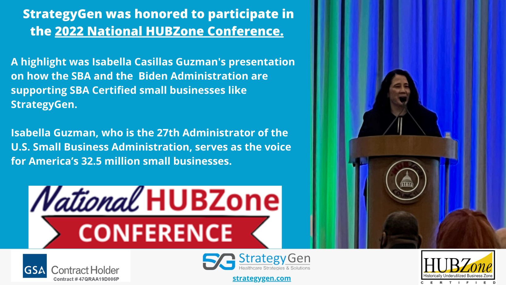 StrategyGen Attend National HUBZone Conference StrategyGen Co