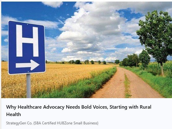 Hospital sign beside rural dirt road