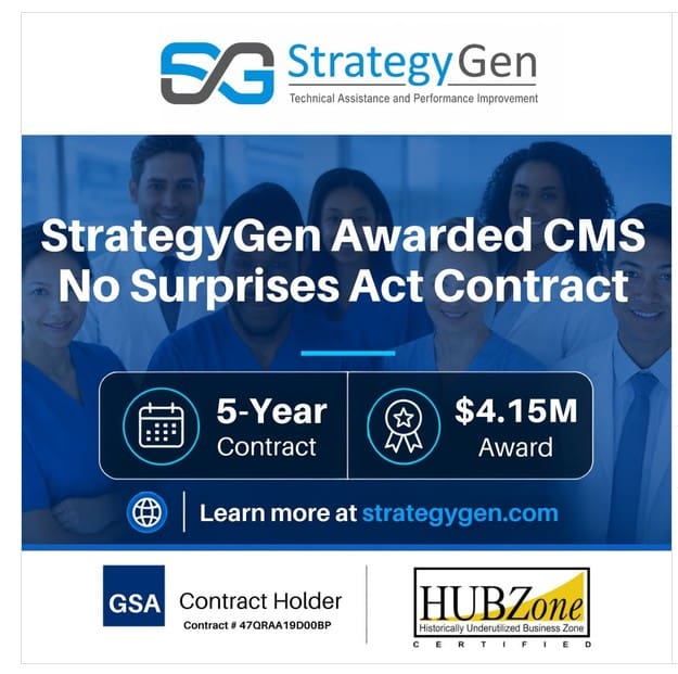 StrategyGen awarded CMS No Surprises Act contract