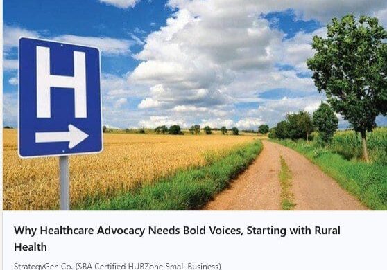 Hospital sign beside rural dirt road